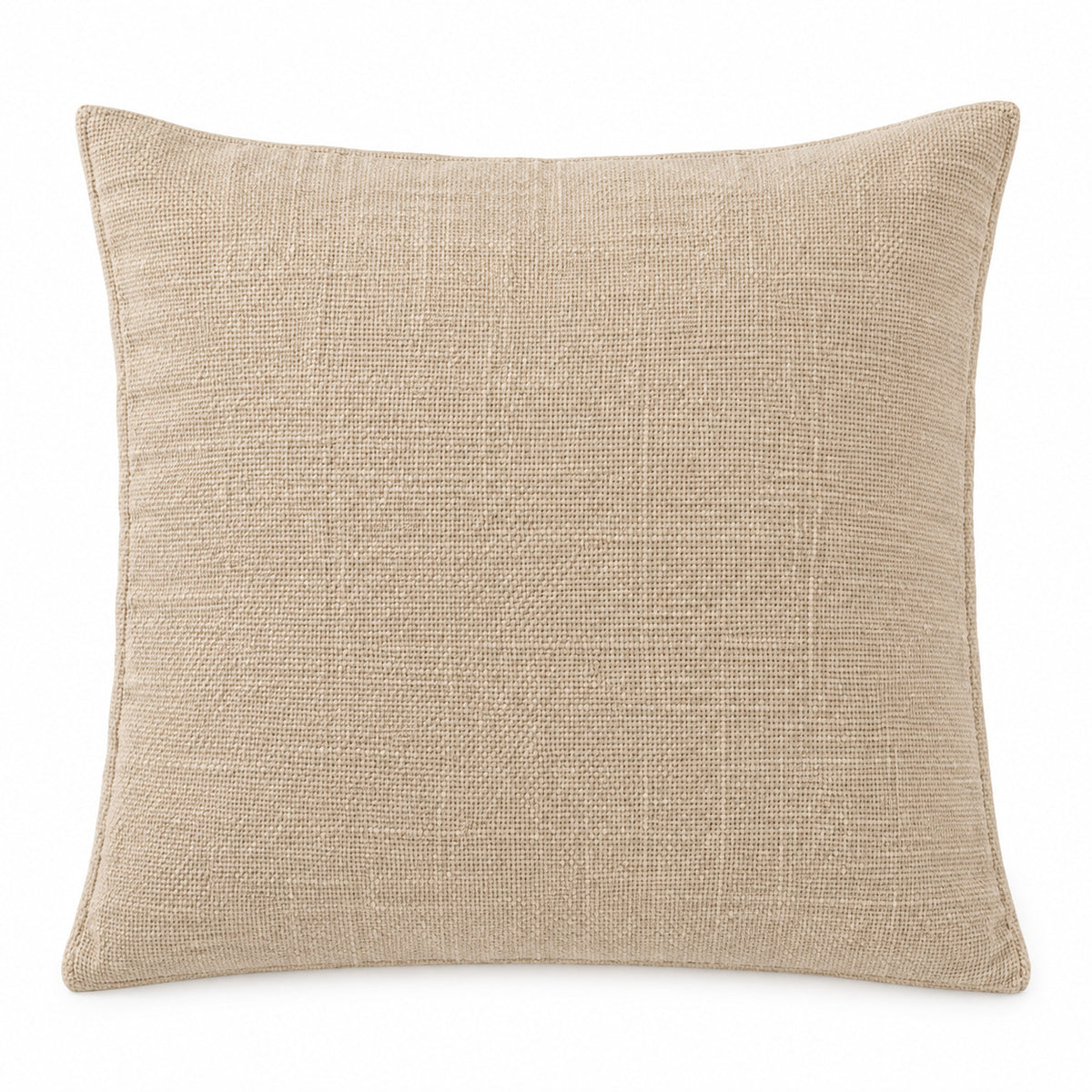 Beige kussenhoes met geweven structuur, 45 × 45 cm