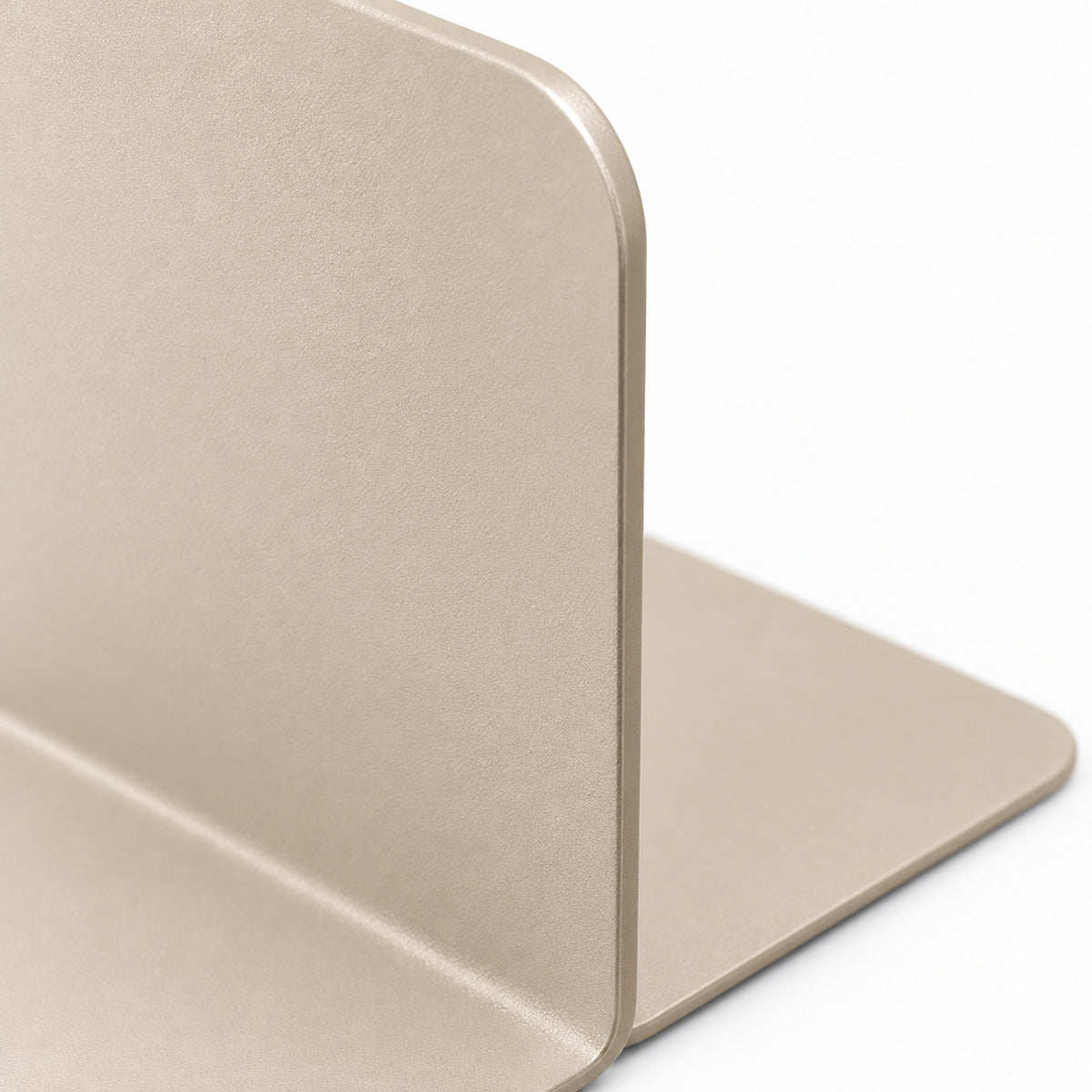 Beige metalen boekensteunen, set van 2, 12 × 10 × 16 cm